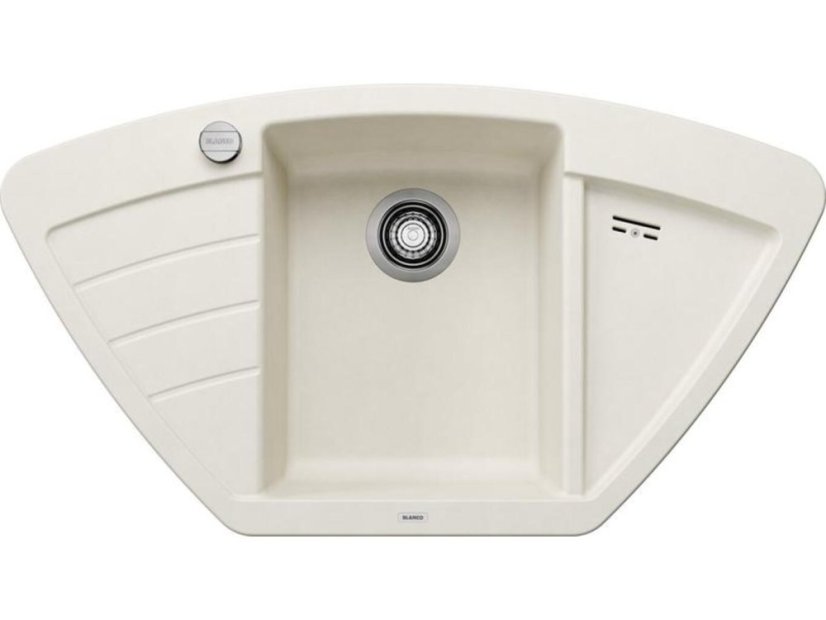 Granitový drez Blanco ZIA 9 E biela soft s excentrom
