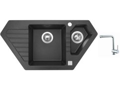 Set Sinks BRAVO 850.1 Granblack + baterie Sinks MIX 3 chrom Set Sinks BRAVO 850.1 Granblack + baterie Sinks MIX 3 chrom