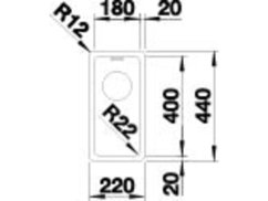 Nerezový dřez Blanco ANDANO 180 IF bez táhla