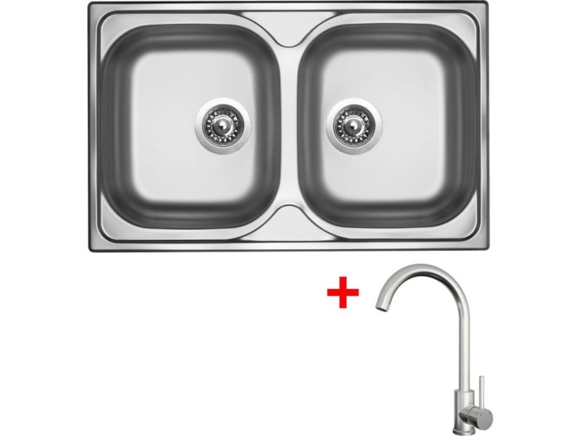 Sinks CLASSIC 800 DUO + ARCO celonerezová