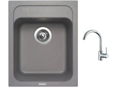 Set Sinks CLASSIC 400 Titanium + baterie Sinks MIX 35 chrom Set Sinks CLASSIC 400 Titanium + baterie Sinks MIX 35 chrom