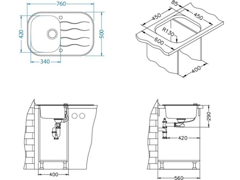 Kuchyňský drez Alveus Wave 20 bielý
