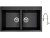 Set Sinks AMANDA 860 DUO Metalblack + batéria Sinks MIX 35 PROF S chróm