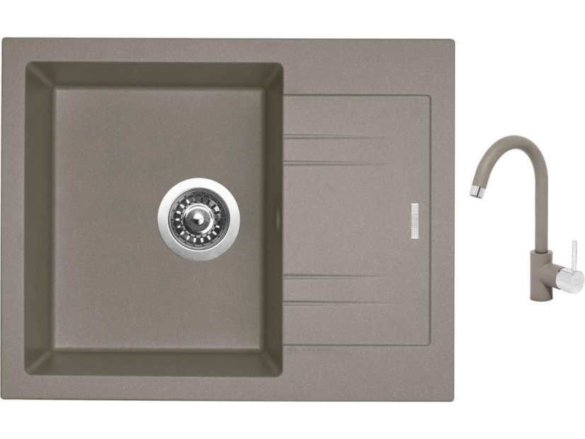 Set Sinks LINEA 600 N Truffle + batéria Sinks MIX 35 Truffle