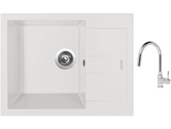 Set Sinks AMANDA 650 Milk + batéria Sinks MIX 35 P chróm