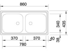 Nerezový drez Blanco TOP EZ 8 x 4 Nerez