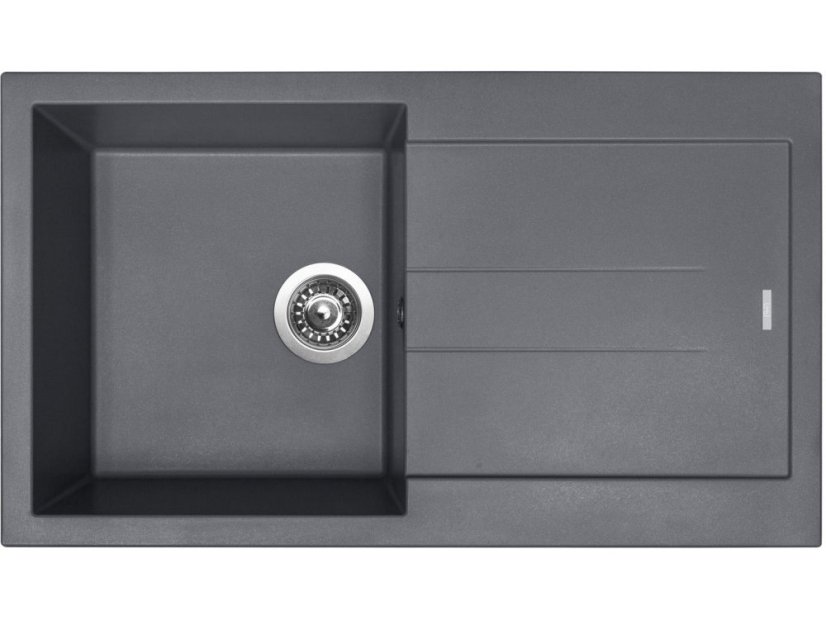 Set Sinks Amanda 860 Titanium + Elasta nerez/černá