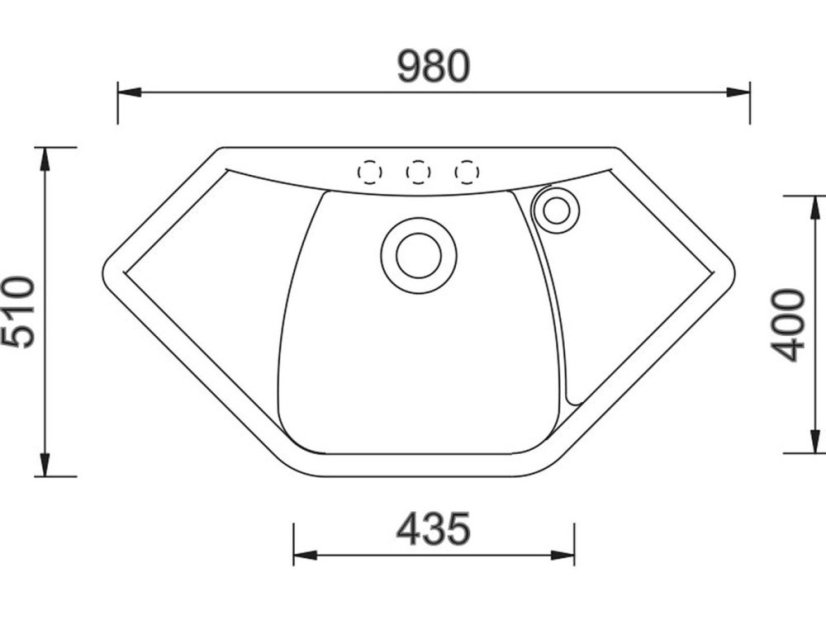 Set Sinks NAIKY 980 Metalblack + baterie Sinks MIX 35 PROF S chrom