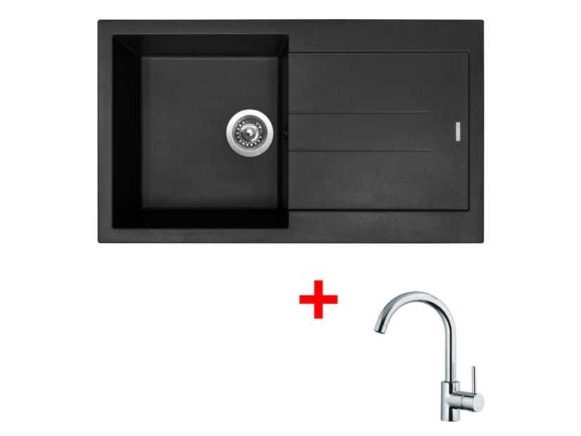 Set Sinks Amanda 860 Nanoblack + Mix 35