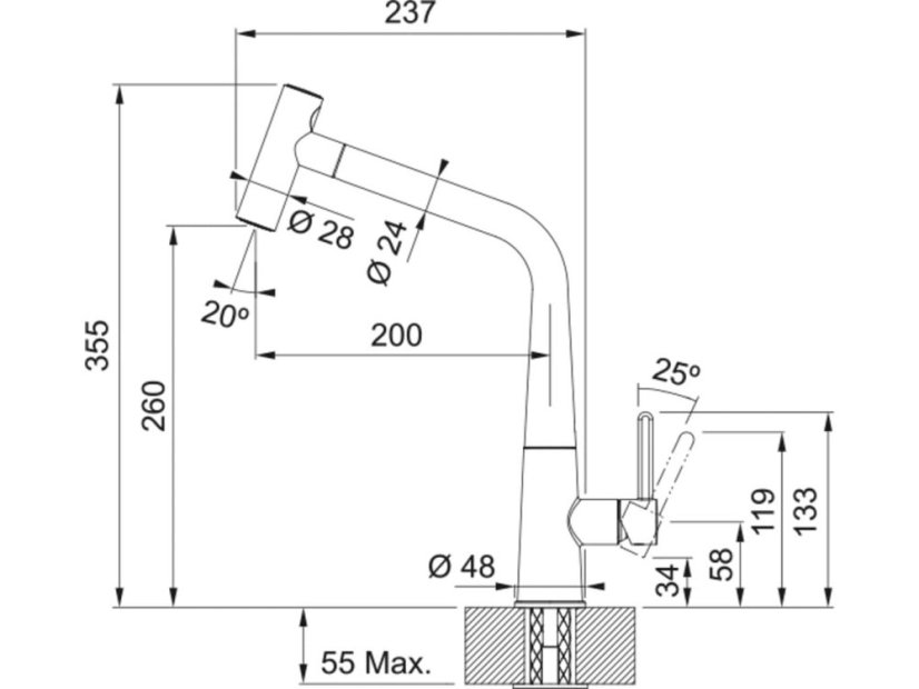 Drezová batéria Franke FG 5188.031 ICON Chróm