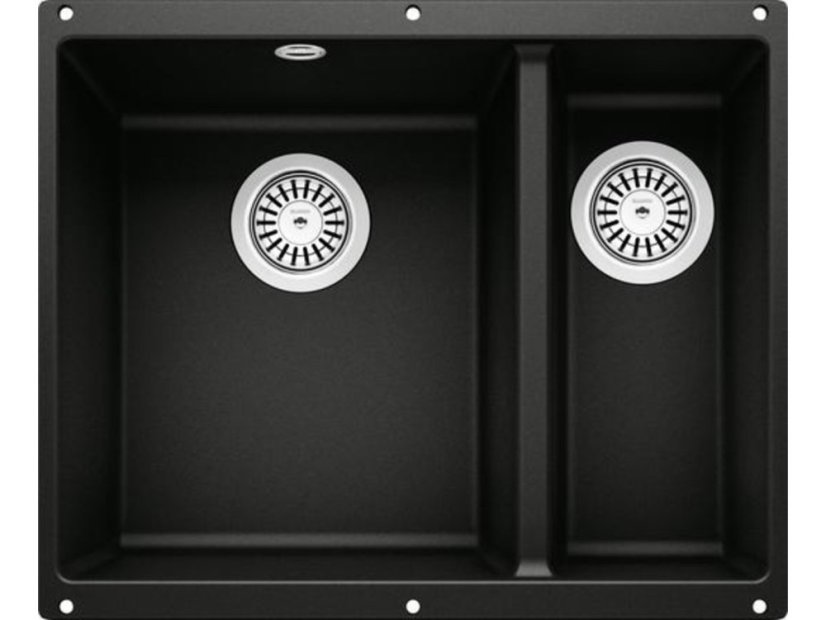Granitový drez Blanco Rotan 340/160 U čierna, bez tiahla, drez vľavo