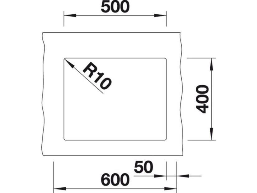 Granitový drez Blanco SUBLINE 500 U InFino sivá skala bez tiahla