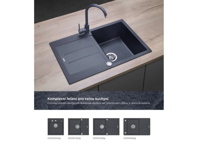 Dřezová baterie Concept BDG3334dg Tmavě šedá