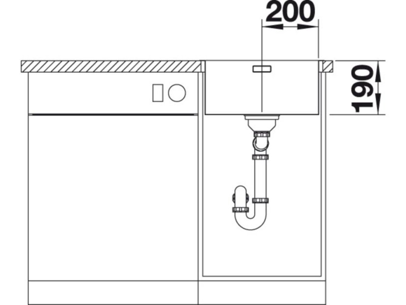 Nerezový dřez Blanco Andano 400 IF InFino Nerez hedvábný lesk