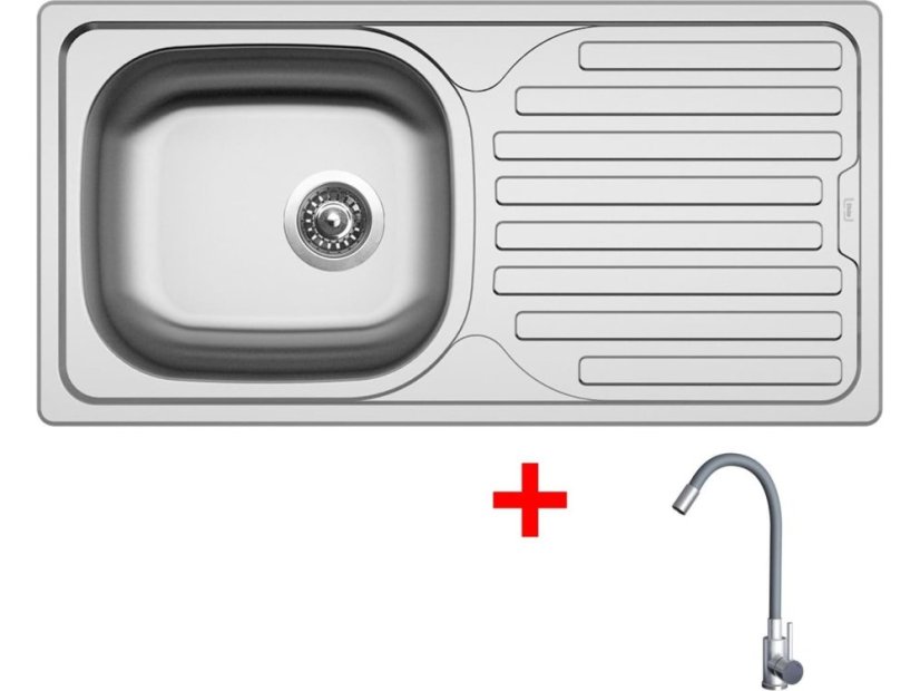 Sinks CLASSIC 860 + ELASTA nerez/šedá