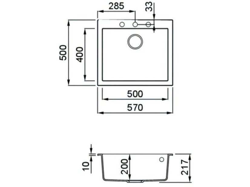 Granitový drez Elleci Quadra 110 K86