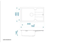 Granitový drez Alveus Record 40 čierna