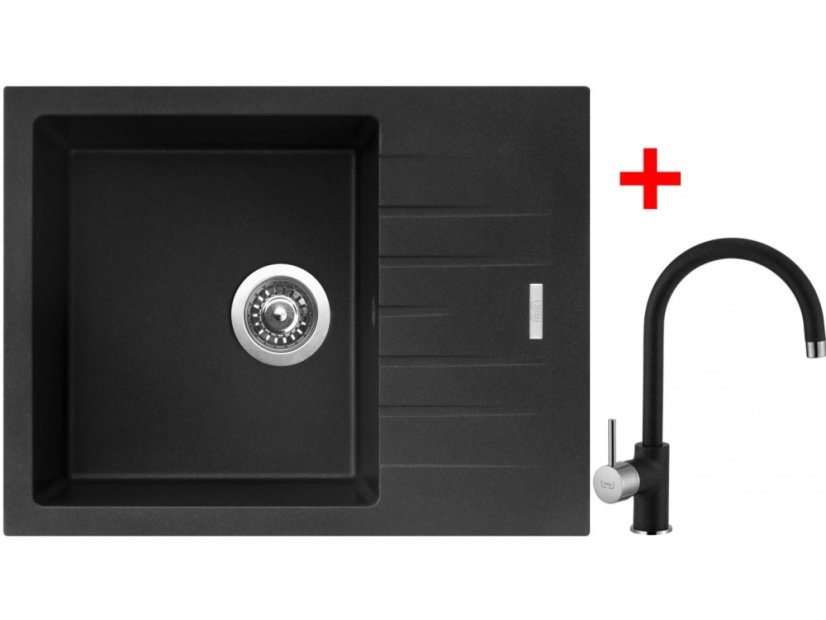 Sinks PERFECTO 650 Metalblack + Vitalia GR