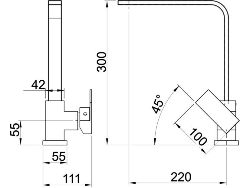 Drezová batéria Novaservis Edge granit-piesok
