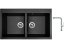 Set Sinks AMANDA 860 DUO Metalblack + baterie Sinks SLIM S2 kartáčovaná