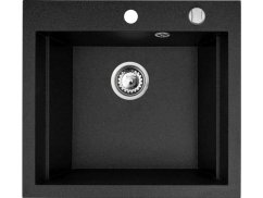 Granitový drez Pyramis Siros 57 x 51,5 Čierna