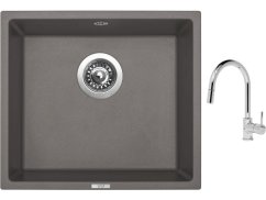 Set Sinks FRAME 457 Truffle + batéria Sinks MIX 35 P chróm