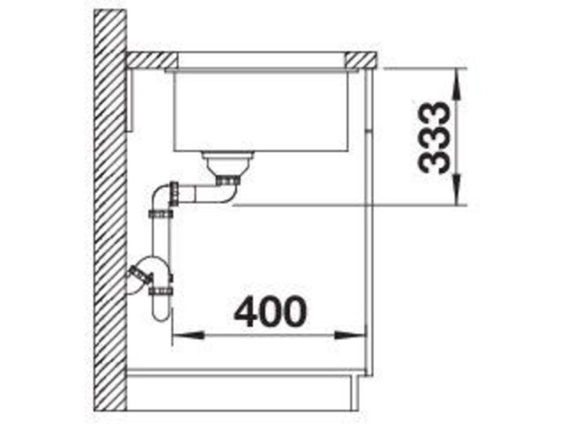 Granitový drez Blanco Rotan 500 U antracit, bez tiahla