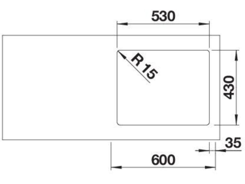 Nerezový drez Blanco Solis 500 IF InFino nerez kartáčovaný