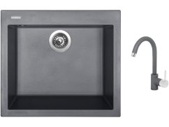 Set Sinks CUBE 560 Titanium + baterie Sinks MIX 35 Titanium Set Sinks CUBE 560 Titanium + baterie Sinks MIX 35 Titanium