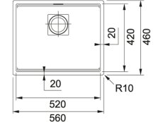 Granitový drez Franke KNG 110-52 Matná čierna