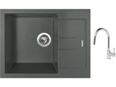 Set Sinks AMANDA 650 Titanium + baterie Sinks MIX 35 P chrom