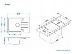 Granitový drez Alveus Intermezzo 40 beige