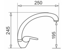 Kuchyňská baterie Pyramis Ossia nákres