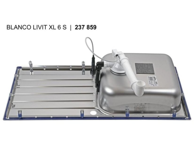 Nerezový drez Blanco LIVIT XL 6 S Nerez kartáčovaný s excentrom