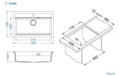 Granitový dřez Alveus Atrox 40 Béžový