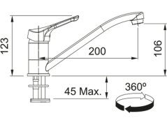 Dřezová baterie Franke FB 250.031 BASIC NEW Chrom