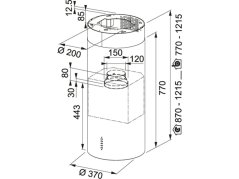 Ostrovkový digestor Franke FTU PLUS 3707 I XS Nerez