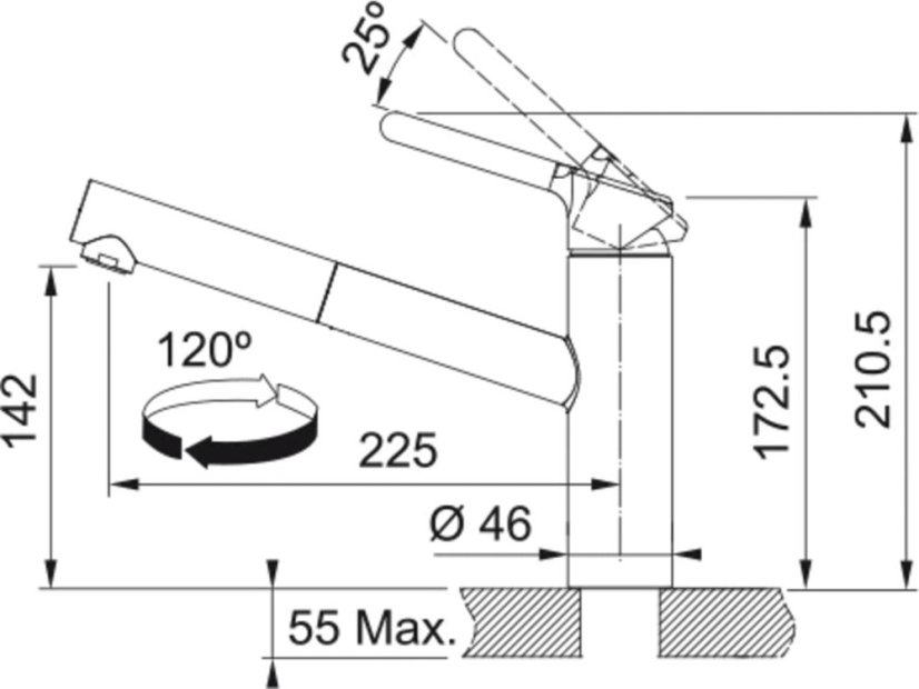 Drezová batéria Franke FC 3055 Orbit