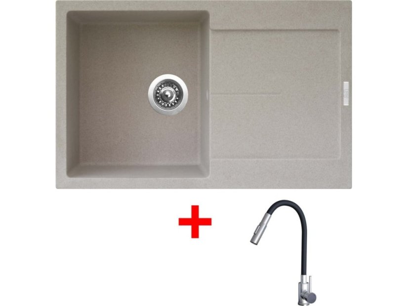 Sinks ULTIMA 790 Avena + ELASTA S nerez/černá