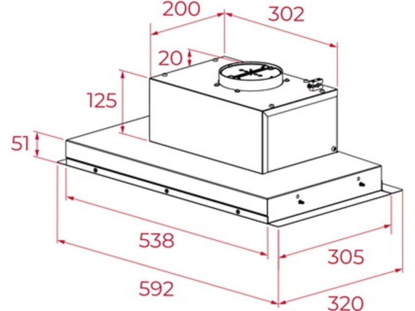 Vstavaný digestor Teka GFI 63030 KOS BK