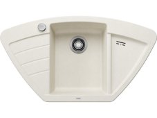 Granitový dřez Blanco ZIA 9 E bílá soft s excentrem