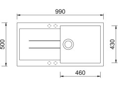 Set Sinks AMANDA 990 Metalblack + baterie Sinks MIX 35 Metalblack