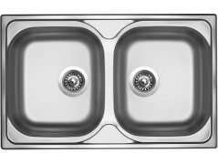 Nerezový drez Sinks CLASSIC 800 DUO V 0,6mm matný