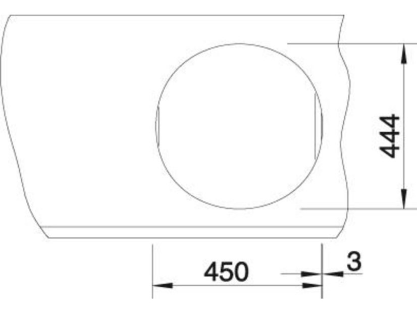 Nerezový dřez Blanco RONDOSOL Nerez kartáčovaný 3 1/2" výřez