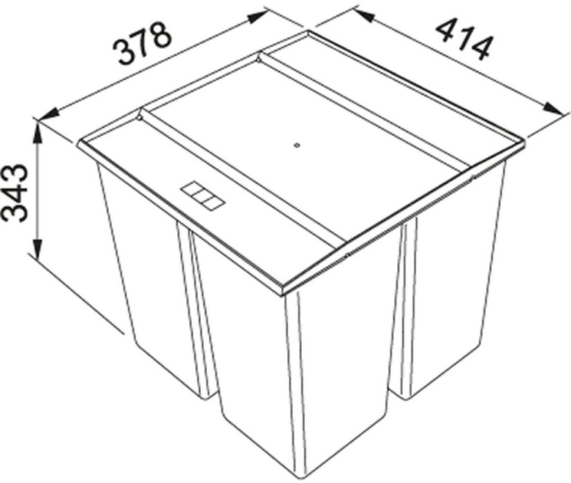Odpadkový koš Franke Easysort 450-1-2