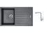 Set Sinks PERFECTO 860 Titanium + baterie Sinks MIX 3 chrom