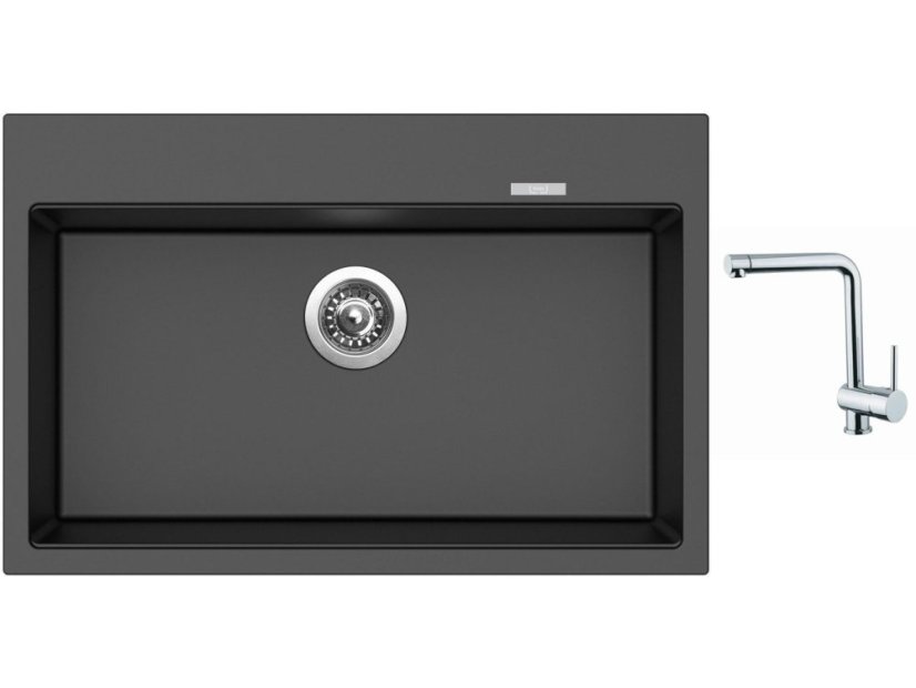 Set Sinks MAXIMO 780 Metalblack + baterie Sinks MIX 3 chrom