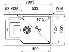 Granitový drez Franke UBG 611-78 BB Matná čierna