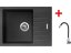Sinks PERFECTO 650 Pureblack + Elasta nerez/černá