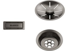 Odtoková sada Blanco InFino pro jednu vaničku, satin dark platinum - obrázek 1